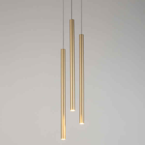 Lampa wisząca do salonu Sopel 33624 Sigma zwis sople metalowa złota