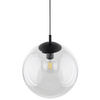 Lampa wisząca Esme 3268 nad wyspę do kuchni przezroczysta czarna