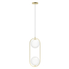 Szklana lampa wisząca Coco AZ4982 eliptyczna złota