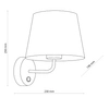 Lampa ścienna z abażurem Maja 1882 TK Lighting z włącznikiem biała