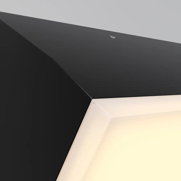 Prostokątna lampa ścienna Brick O436WL-L20GF3K LED 20W 3000K IP54 grafit