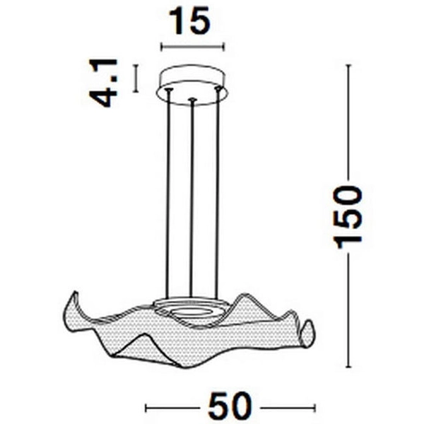 Wisząca LAMPA dekoracyjna CALI LE41368 Luces Exclusivas modernistyczna OPRAWA zwis LED 30W 3000K meduza falująca złota