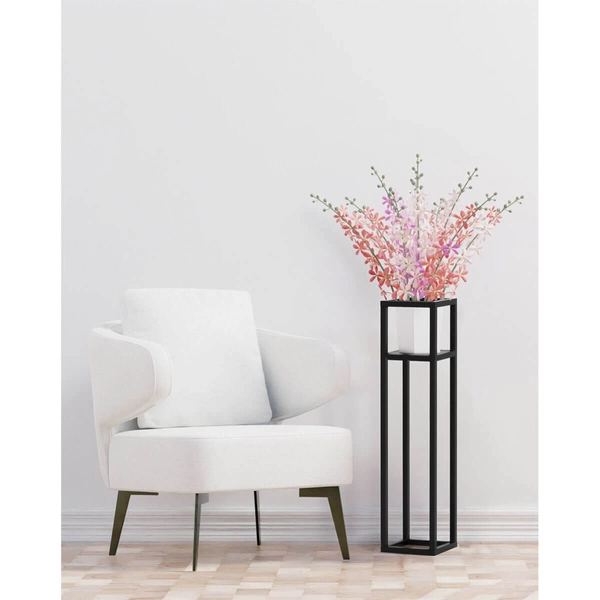 Dekoracyjny stojak na kwiaty Kaja Home KS-03 KWIETNIK L metalowy czarny