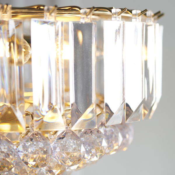 Kryształowa lampa wisząca FARGO-18BP Endon glamour łańcuch mosiądz