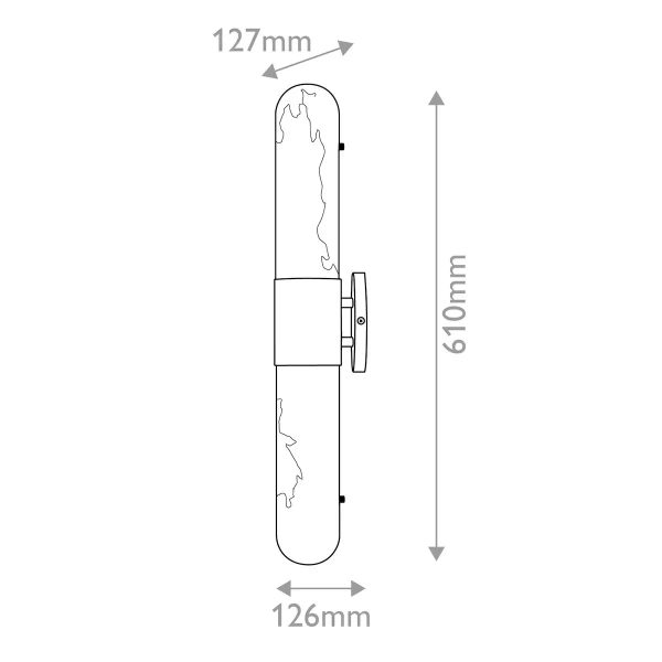Kinkiet ścienny do łazienki Ibiza QN-IBIZA-L-HB LED 21,5W 3000K IP44 mosiądz