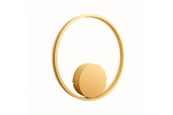 Metalowy kinkiet sypialniany Halo AZ4706 LED 28W 3000K złoty ring