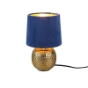 Ceramiczna lampa stolikowa SOPHIA R50821012 niebieska złota 1xE14