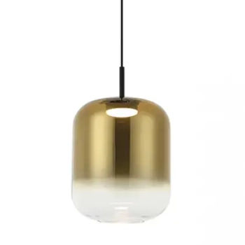 Wisząca lampa nad stół 23215 LED 12W 3000K szklana owalna czarny złoty