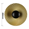 Ryflowana ścienna lampa Sola LP-0105/1W GD okragła do salonu złoty czarny
