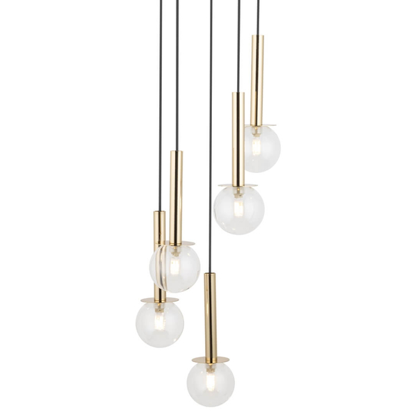 Zwieszana lampa kaskadowa Daisy 40759 kaskada kule przezroczysta złota