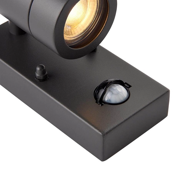 Ogrodowa lampa elewacyjna Palin PIR 94793 z czujnikiem ruchu IP44 antracyt