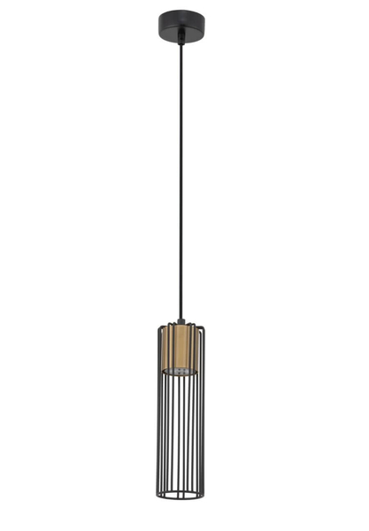 Wisząca lampa metalowa Fobia do przedpokoju czarna złota