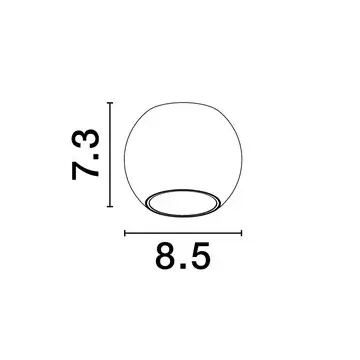 Kulista lampa sufitowa BAZENIO LE45521 LED 13W 3000K srebrna