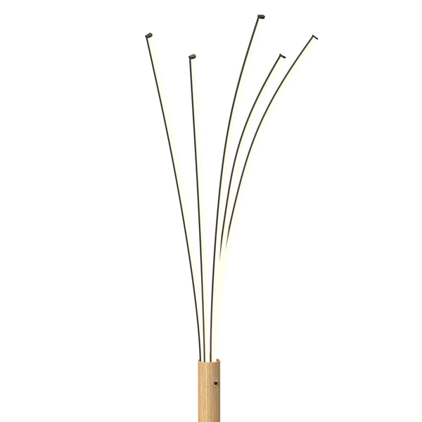 Drewniana lampa podłogowa Velden ML4767-3BMD LED 3000K 21W czarny