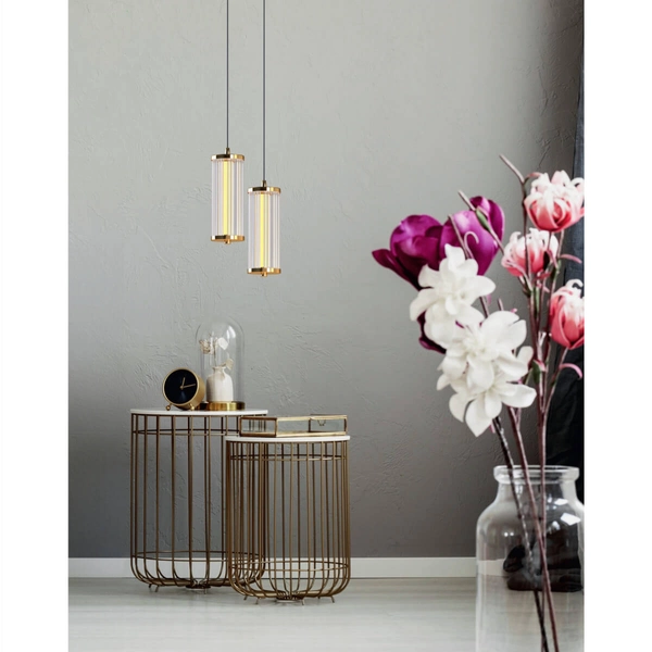 Zwisająca lampa Cally MD3147-1A-3GT Zumaline LED 7W 3000-6000K złoty