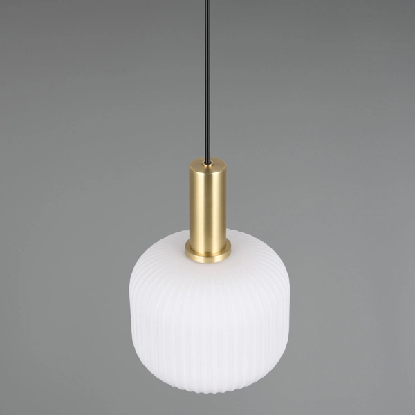 Lampa wisząca DIVA 319800108 pojedyncza metalowa czarny złoty biały