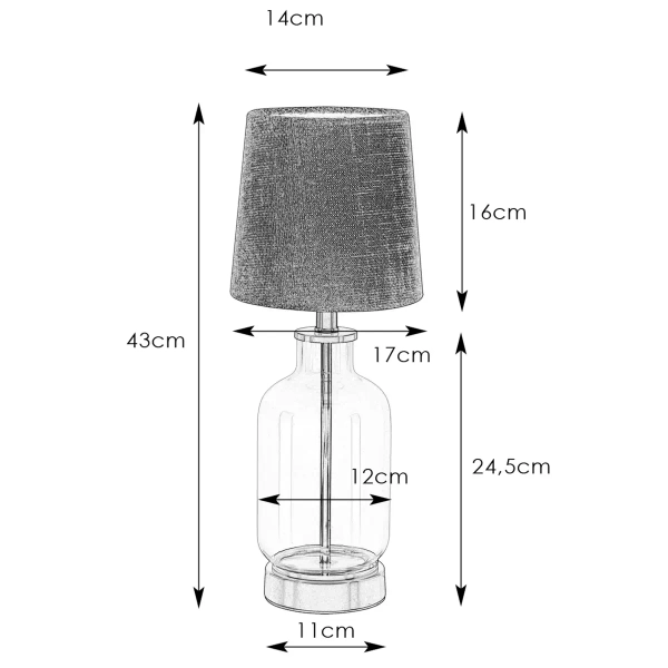 Lampka nocna Costero 108693 Markslojd szklana eko przezroczysta