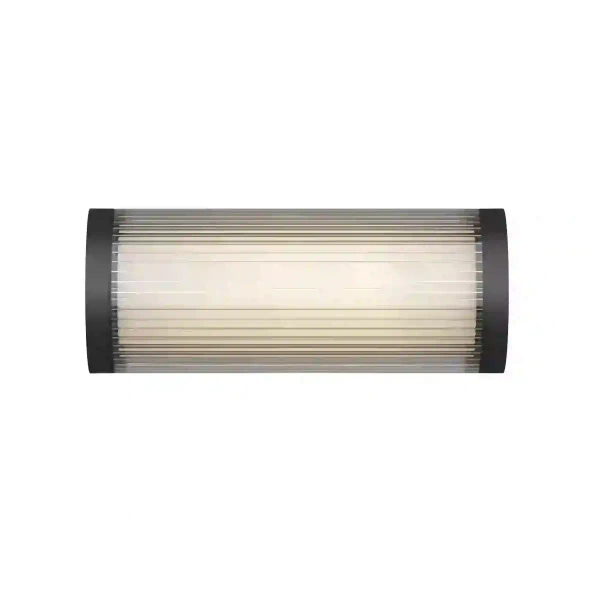 Ścienny kinkiet do ogrodu GARDENIA czarny W0465 LED 12W 3000K IP65 ryflowany