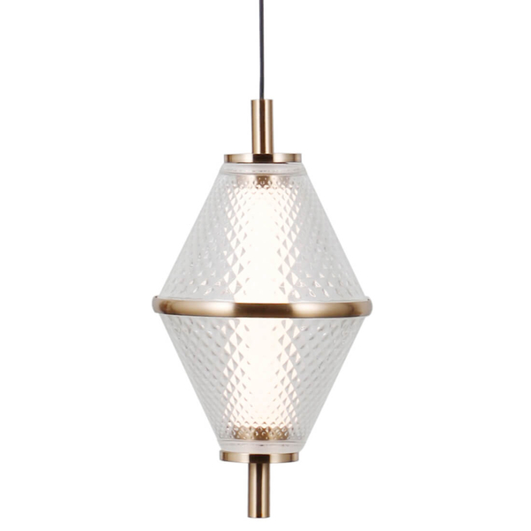 Zwieszana lampa Fuente PND-34395-3-HBR LED 45W 3000K złoty przezroczysty