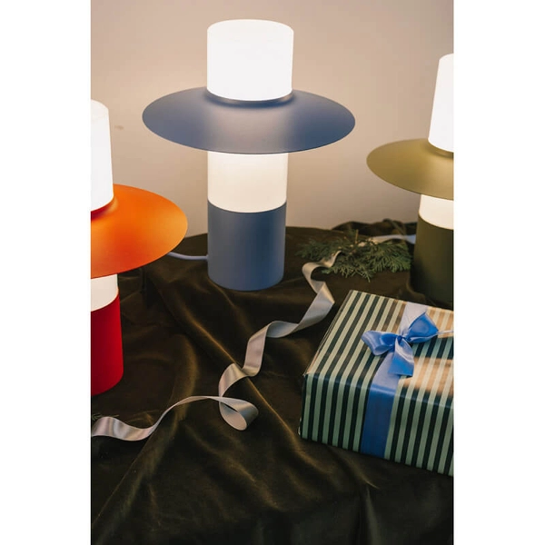 Stołowa lampka na komodę Caponio CPS111P1 z wtyczką biała