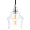 Lofrowa LAMPA wisząca LONGIS 10526509 Kaspa szklana OPRAWA skandynawski ZWIS kaskada chrom przezroczysta czarna