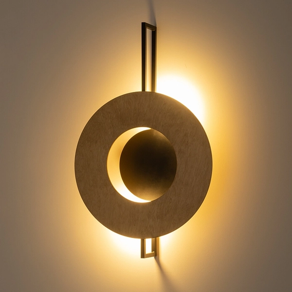 Kinkiet ścienny Sunset Natural A 10576 Nowodvorski okrągła drewniana