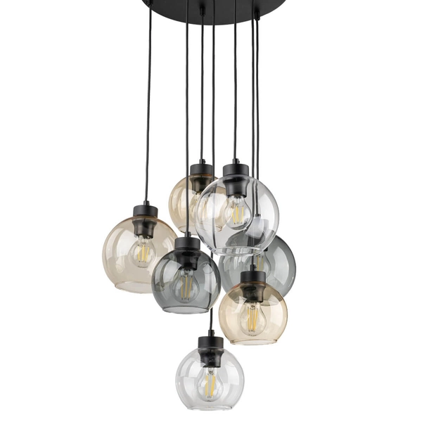 Kaskadowa lampa wisząca Cubus 10246 kule do kuchni multikolor