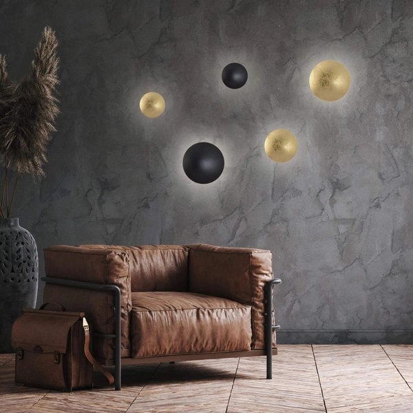 Plafon LAMPA sufitowa PLATILLO LP-8102/1C-6W GD Light Prestige okrągła OPRAWA metalowa LED 6W 3000K dysk moon złoty