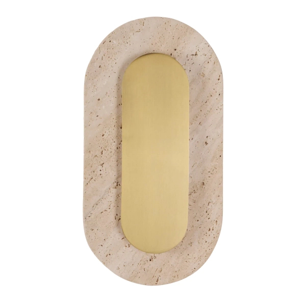 Naścienna lampa TRAVERTINO złota W0478 1xLED 10W 3000K IP44 trawertyn