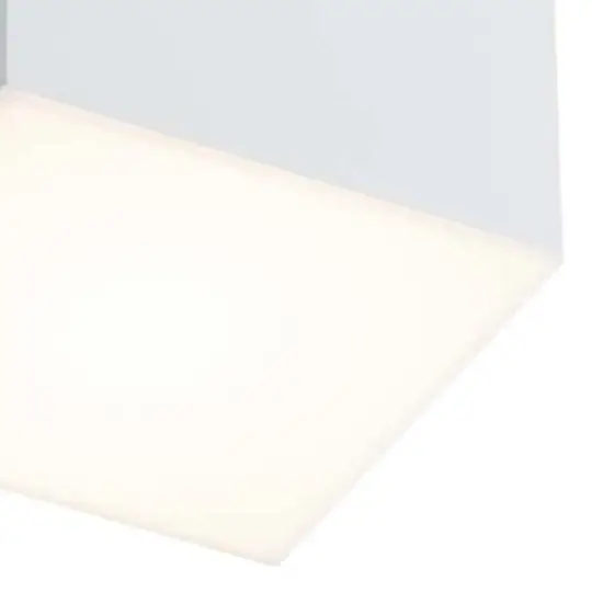 Kwadratowa lampa sufitowa SUWA 7721 kostka metalowa IP44 biała