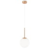 Lampa wisząca do sypialni Basic Form MOD321PL-01G3 kula biała złota