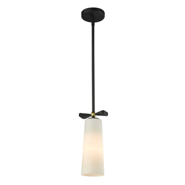 Wisząca lampa tuba Bow P01121BK Cosmolight czarny biały