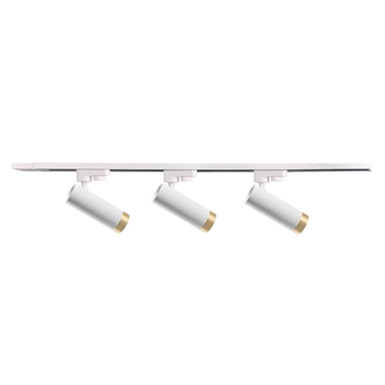1-fazowy sufitowy zestaw szynowy FADO 325884 podłużne tuby białe złote
