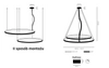 Lampa wisząca ring Agari Multi 5432 Shilo LED 127W 3000K koła czarne