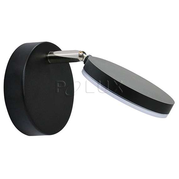 Kinkiet LAMPA ścienna CAPRI 308375 Polux regulowana OPRAWA okrągła LED 5W 3000K czarna
