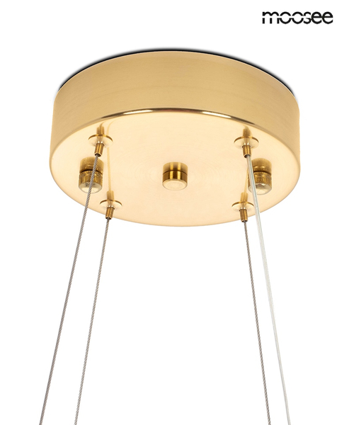 Lampa wisząca Nenufar MSE010100125 glamour kryształowa złota