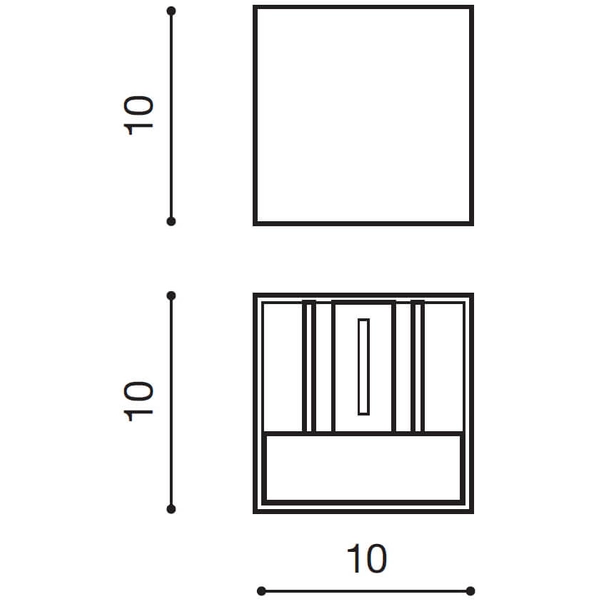Ścienna lampa ogrodowa Gambino AZ0950 LED 6W 3000K cube biała