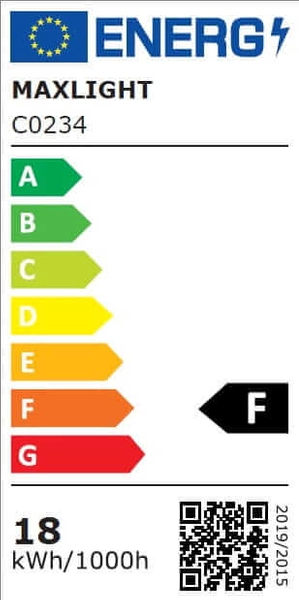 Nasufitowa lampa Duo C0234 LED 18W 3000K okrągła biała