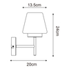 Szklana lampa ścienna Rebel WL23005EB-CH Zumaline szkło biały chrom