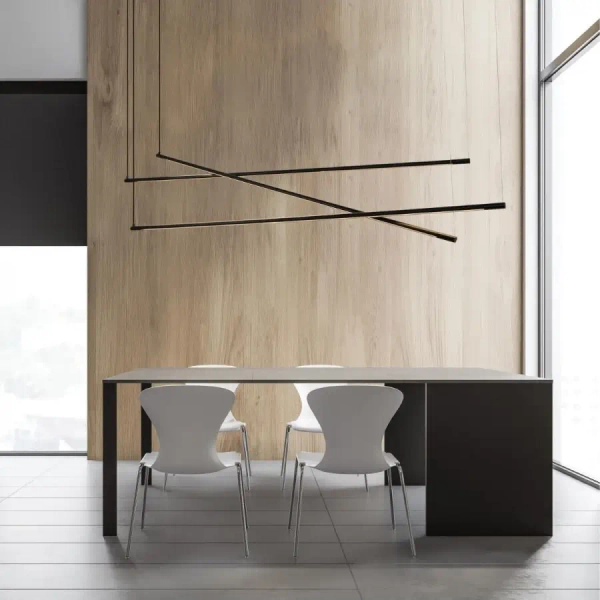 Podłużna lampa wisząca 22237 LED 64W 3000K belki listwy czarne