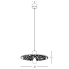 Naturalna wisząca lampa 22173 okrągła bambus rattan czarny beżowy
