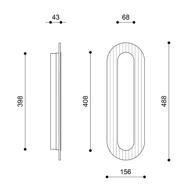Szklana lampa ścienna Riflo RIWB64002 LED 4,8W 3000K burgundowy