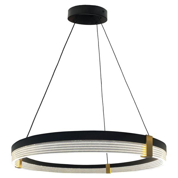 Lampa wisząca Plum LP-0407/1P L BK Triangle LED 40W 3000-6000W czarna