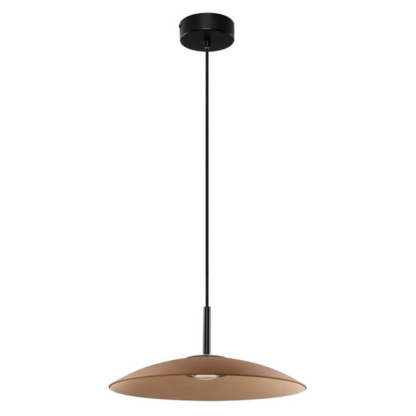 Wisząca lampa do kuchni PECA LE44274 LED 12W 3000K dysk czarna brązowa