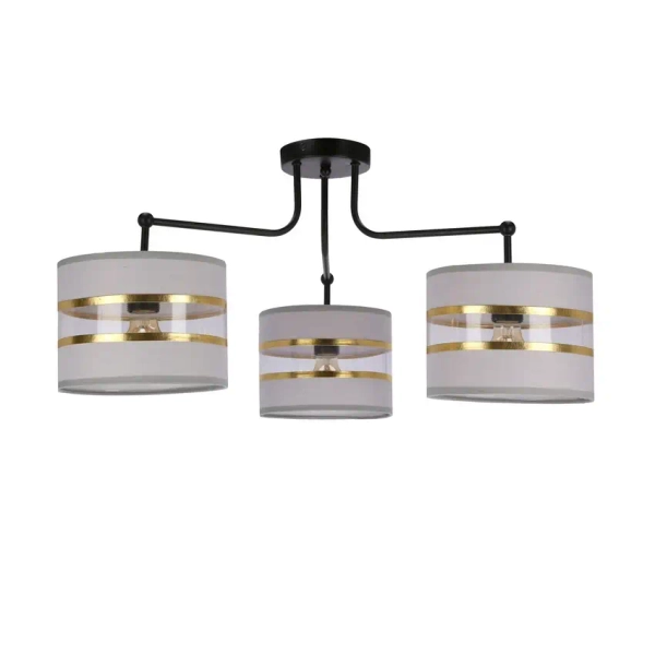 Sufitowa lampa z abażurami Andy 33-00514 biały złoty czarny