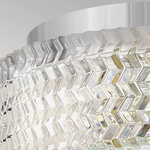 Nowoczesny plafon do jadalni Elle HK-ELLE-F-S-CM kryształowy chrom