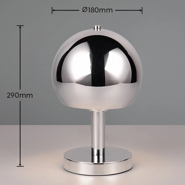 Nowoczesna lampa na stolik Boccia 519300106 metalowa srebrna