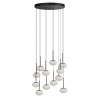 Kaskadowa lampa wisząca SERENITY AZ6534 LED 84W 3000K kule białe czarne
