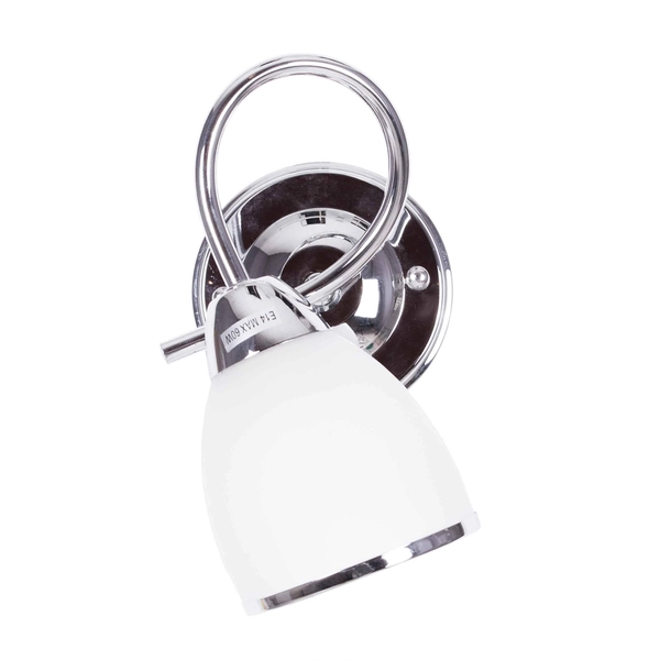 Pałacowa lampa ścienna Samira K-JSL-8090/1W CHR chrom biała