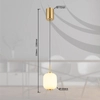 Szklana wisząca lampa Ewald 15217H LED 7W 3000K kule mosiądz